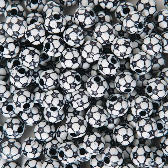 S&#x26;S&#xAE; Worldwide Plastic Soccer Beads, 12mm